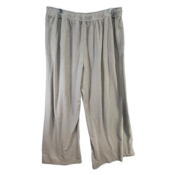 Aerie Soft Life Pants Womens L Beige Wide Leg High Rise Weekend Casual Lounge - Picture 6 of 16